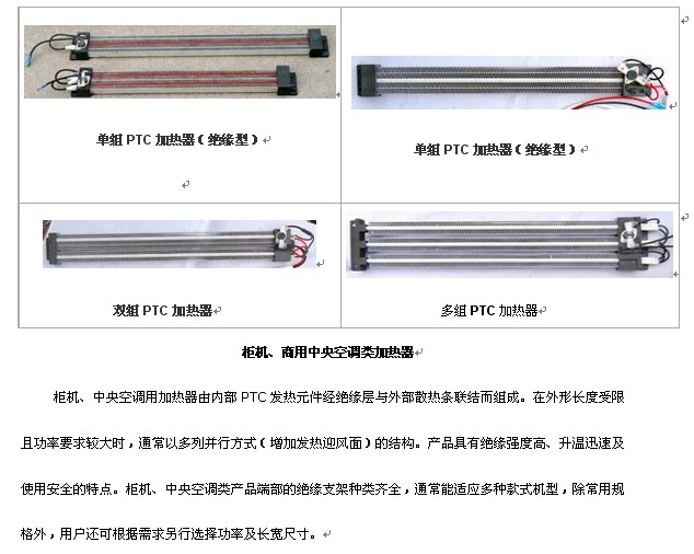 柜機(jī)、商用中央空調(diào)類加熱器